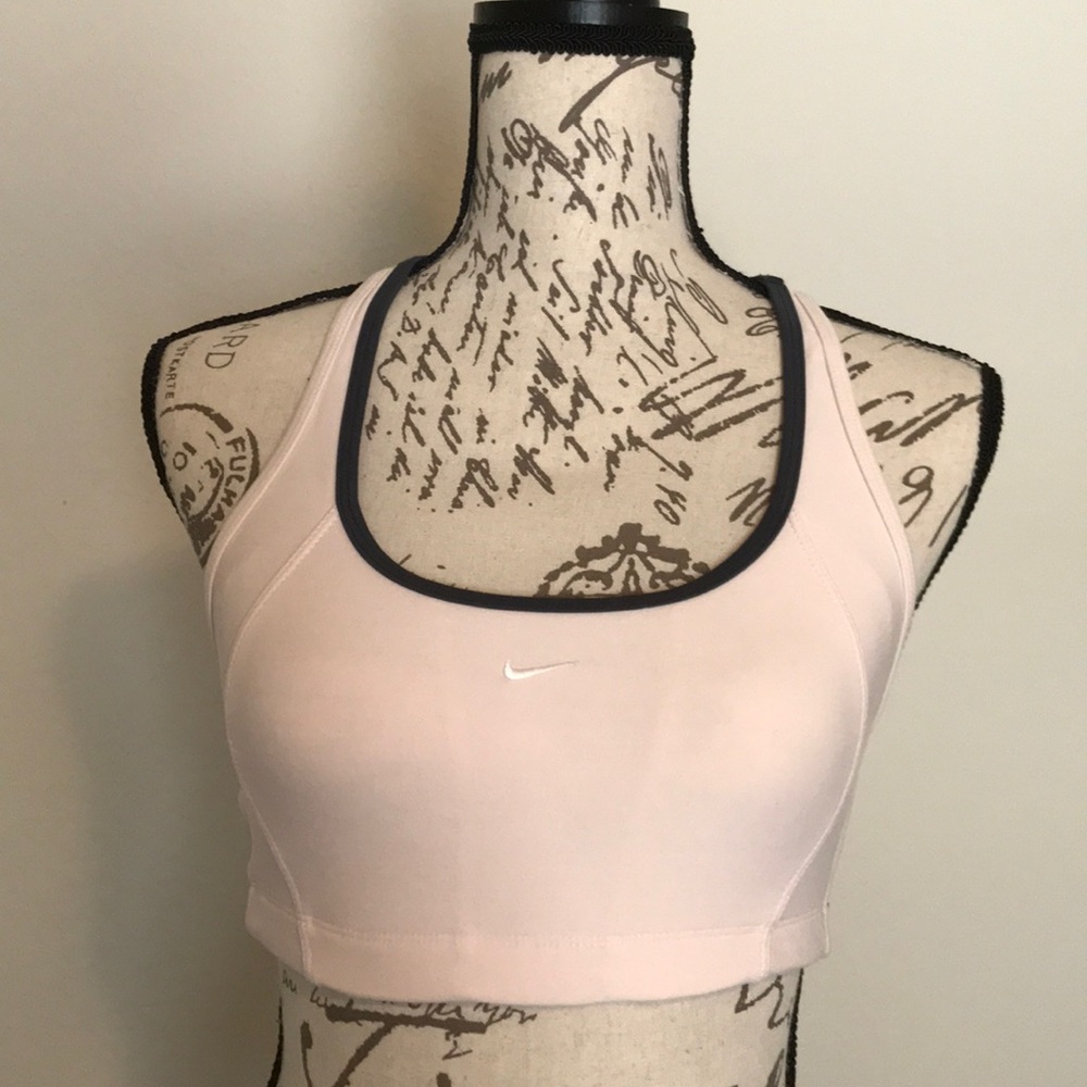 Pale Pink & Gray Workout Bra